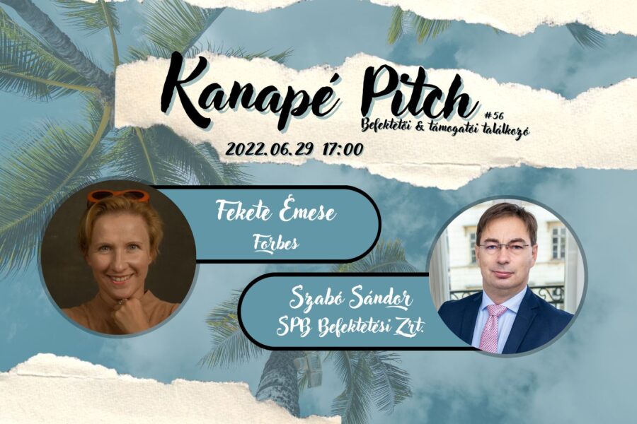 Kanapé Pitch & befektetői találkozó Szabó Sándorral